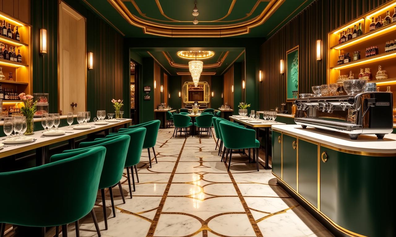 Interno elegante del DecoCaffè a Roma