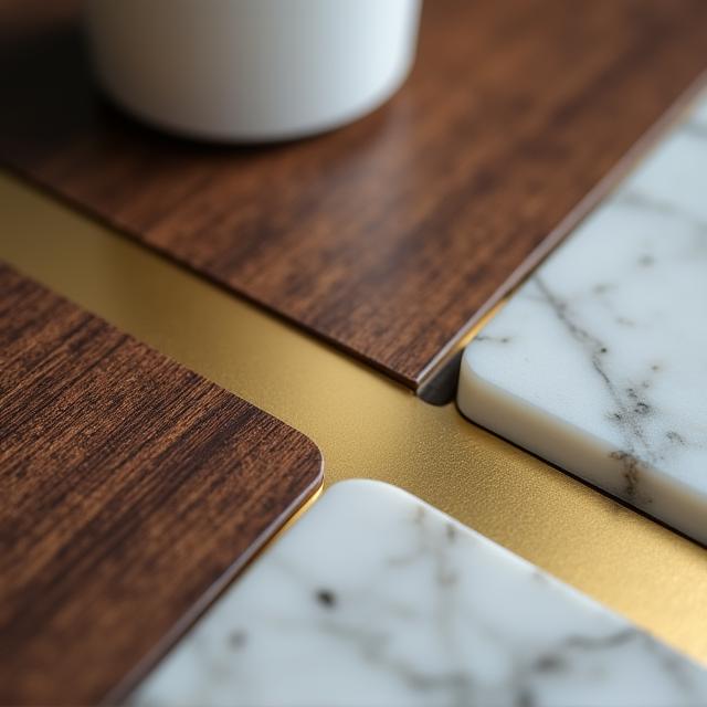 Dettagli in ottone e legno pregiato