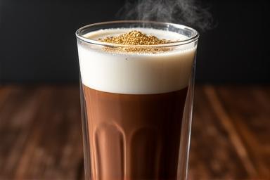 Deco Choco-Latte con scaglie dorate